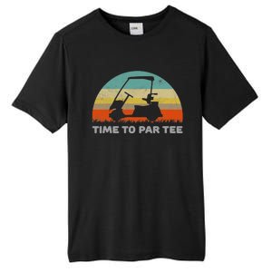 Time To Par Tee Golf Cart Retro Golfing Sports Golfer Gift Tall Fusion ChromaSoft Performance T-Shirt