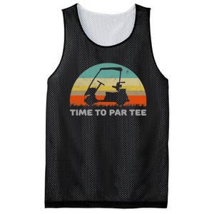 Time To Par Tee Golf Cart Retro Golfing Sports Golfer Gift Mesh Reversible Basketball Jersey Tank