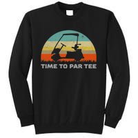 Time To Par Tee Golf Cart Retro Golfing Sports Golfer Gift Tall Sweatshirt