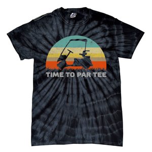 Time To Par Tee Golf Cart Retro Golfing Sports Golfer Gift Tie-Dye T-Shirt