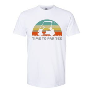 Time To Par Tee Golf Cart Retro Golfing Sports Golfer Gift Softstyle CVC T-Shirt