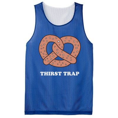 Thirst Trap Pretzel Dad Joke Design Meaningful Gift Mesh Reversible Basketball Jersey Tank