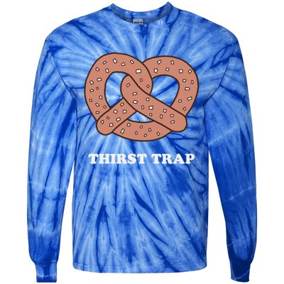 Thirst Trap Pretzel Dad Joke Design Meaningful Gift Tie-Dye Long Sleeve Shirt