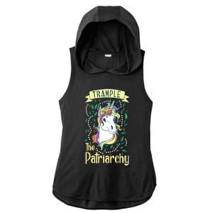 Trample The Patriarchy Unicorn Feminist Equal Rights Gift Meaningful Gift Ladies PosiCharge Tri-Blend Wicking Draft Hoodie Tank