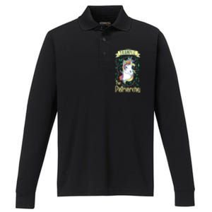 Trample The Patriarchy Unicorn Feminist Equal Rights Gift Meaningful Gift Performance Long Sleeve Polo