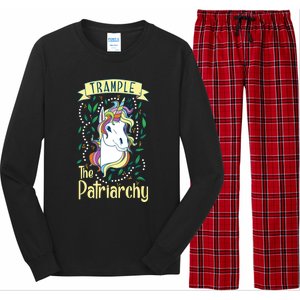 Trample The Patriarchy Unicorn Feminist Equal Rights Gift Meaningful Gift Long Sleeve Pajama Set