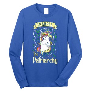 Trample The Patriarchy Unicorn Feminist Equal Rights Gift Meaningful Gift Long Sleeve Shirt