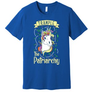 Trample The Patriarchy Unicorn Feminist Equal Rights Gift Meaningful Gift Premium T-Shirt