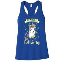 Trample The Patriarchy Unicorn Feminist Equal Rights Gift Meaningful Gift Women's Racerback Tank