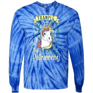 Trample The Patriarchy Unicorn Feminist Equal Rights Gift Meaningful Gift Tie-Dye Long Sleeve Shirt