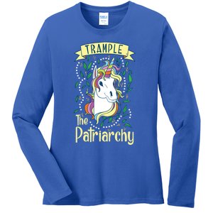 Trample The Patriarchy Unicorn Feminist Equal Rights Gift Meaningful Gift Ladies Long Sleeve Shirt