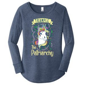 Trample The Patriarchy Unicorn Feminist Equal Rights Gift Meaningful Gift Women's Perfect Tri Tunic Long Sleeve Shirt