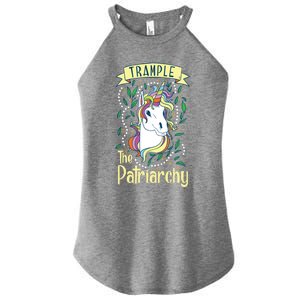 Trample The Patriarchy Unicorn Feminist Equal Rights Gift Meaningful Gift Women's Perfect Tri Rocker Tank