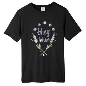 They Them Pronouns Flowers Tall Fusion ChromaSoft Performance T-Shirt