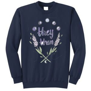 They Them Pronouns Flowers Sweatshirt