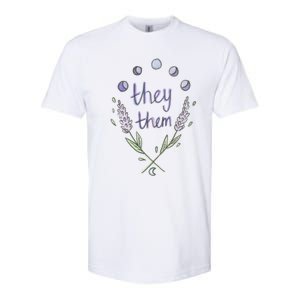 They Them Pronouns Flowers Softstyle CVC T-Shirt