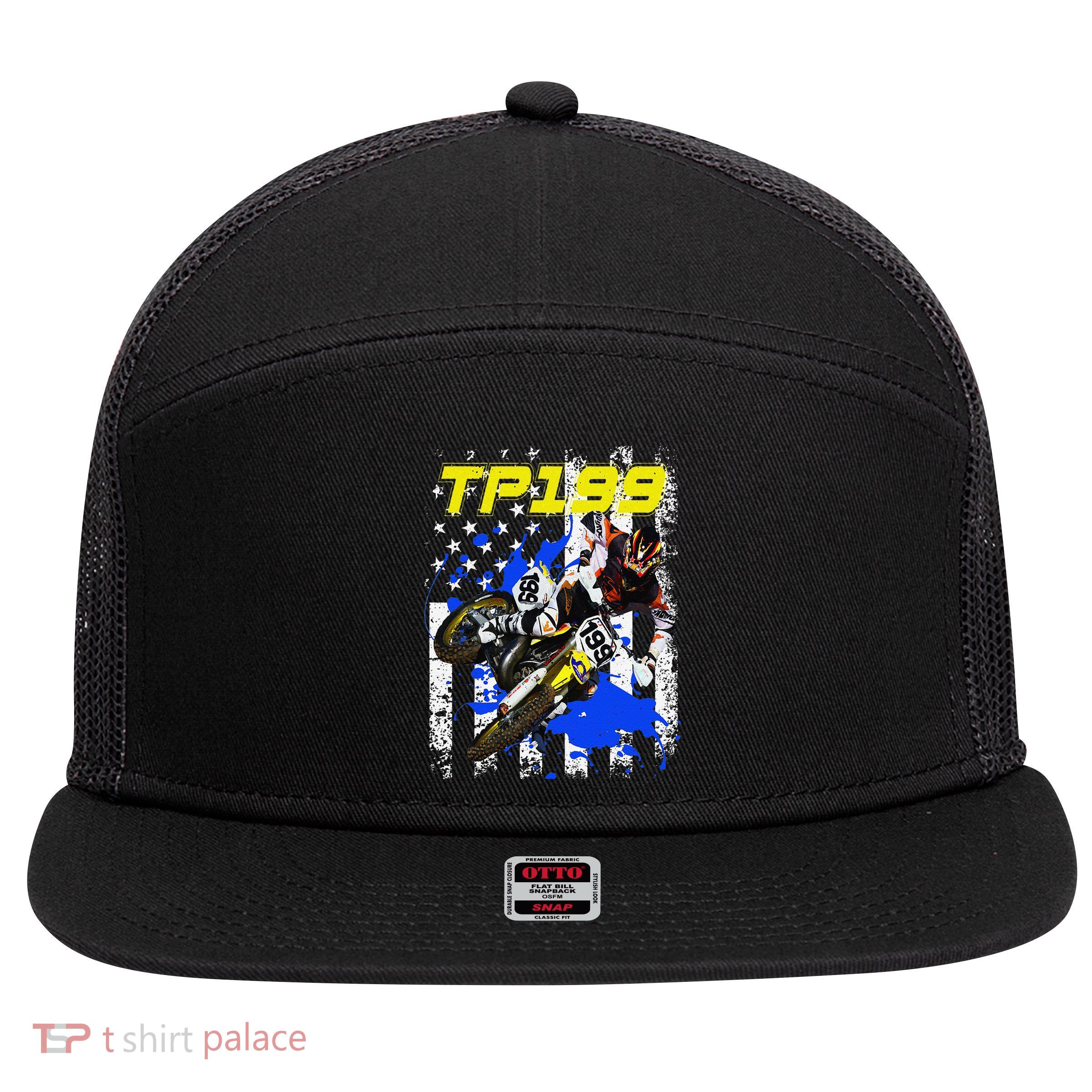 Travis Tp199 Pastrana 7 Panel Mesh Trucker Snapback Hat