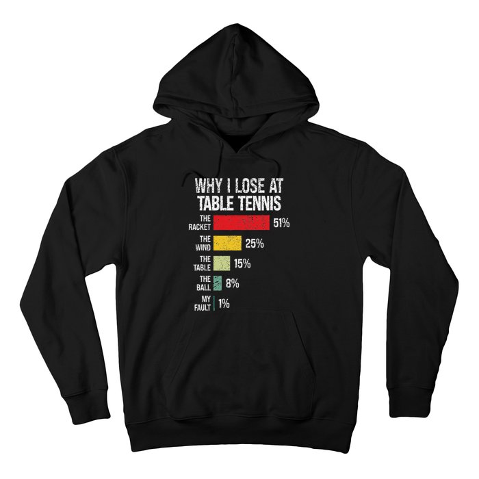 Table Tennis Player Joke For Ping Pong Lover Fan Hoodie