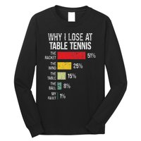 Table Tennis Player Joke For Ping Pong Lover Fan Long Sleeve Shirt