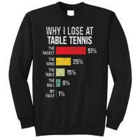 Table Tennis Player Joke For Ping Pong Lover Fan Sweatshirt