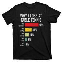 Table Tennis Player Joke For Ping Pong Lover Fan T-Shirt