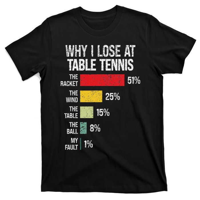 Table Tennis Player Joke For Ping Pong Lover Fan T-Shirt