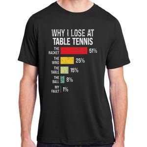 Table Tennis Player Joke For Ping Pong Lover Fan Adult ChromaSoft Performance T-Shirt