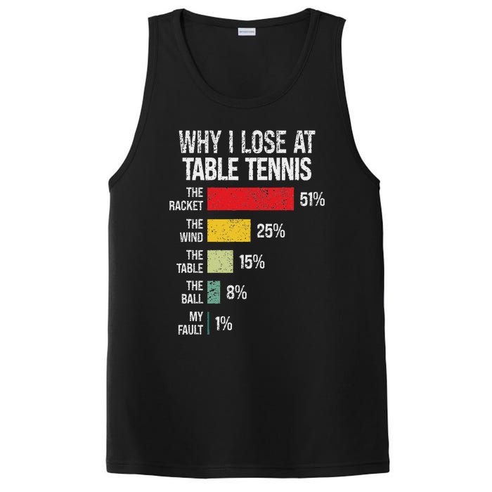 Table Tennis Player Joke For Ping Pong Lover Fan PosiCharge Competitor Tank