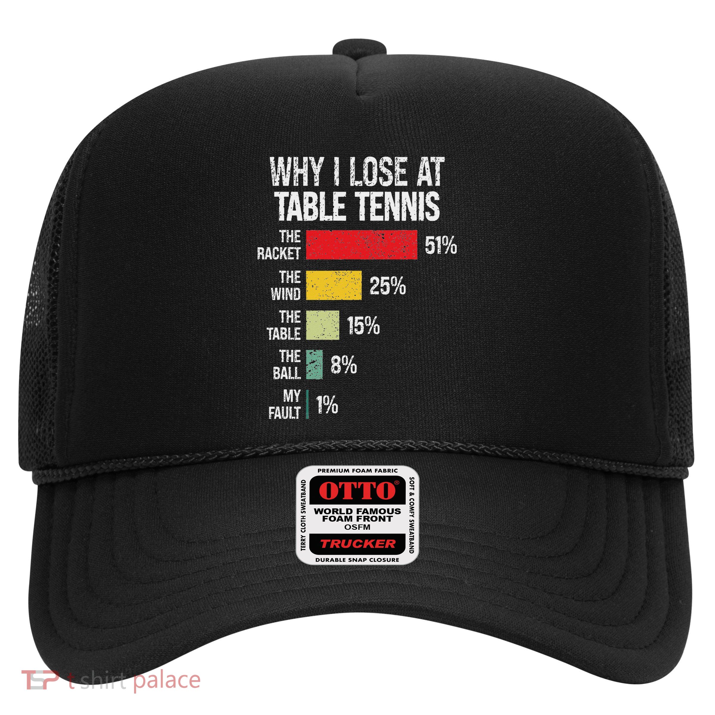 Table Tennis Player Joke For Ping Pong Lover Fan Trucker Hat