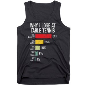 Table Tennis Player Joke For Ping Pong Lover Fan Tank Top