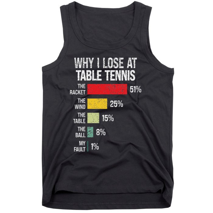 Table Tennis Player Joke For Ping Pong Lover Fan Tank Top