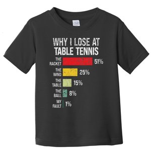 Table Tennis Player Joke For Ping Pong Lover Fan Toddler T-Shirt