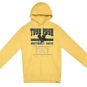 The Tush Push Eagles Brotherly Shove Premium Pullover Hoodie