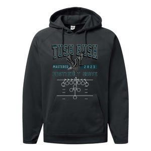 The Tush Push Eagles Brotherly Shove Performance Fleece Hoodie