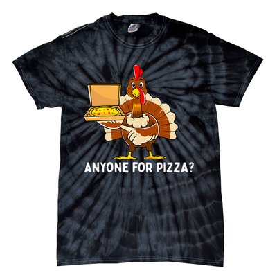 Thanksgiving Turkey Pizza Tie-Dye T-Shirt