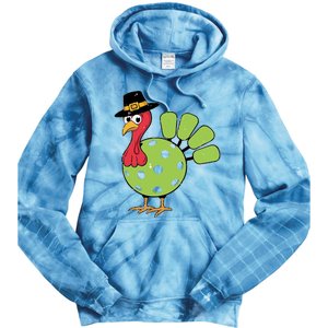 Thanksgiving Turkey Pickleball Pickle Ball Tie Dye Hoodie