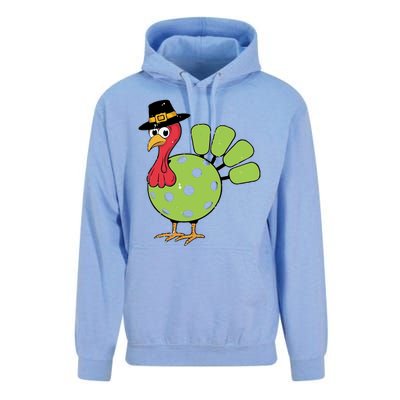 Thanksgiving Turkey Pickleball Pickle Ball Unisex Surf Hoodie