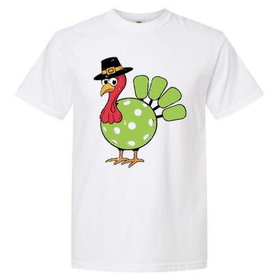 Thanksgiving Turkey Pickleball Pickle Ball Garment-Dyed Heavyweight T-Shirt