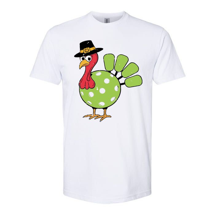 Thanksgiving Turkey Pickleball Pickle Ball Softstyle CVC T-Shirt