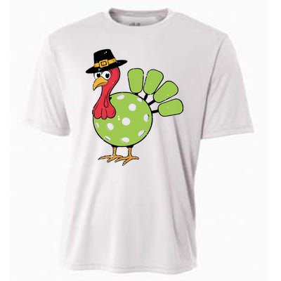 Thanksgiving Turkey Pickleball Pickle Ball Cooling Performance Crew T-Shirt