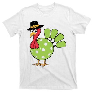 Thanksgiving Turkey Pickleball Pickle Ball T-Shirt