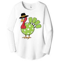 Thanksgiving Turkey Pickleball Pickle Ball Women's Perfect Tri Tunic Long Sleeve Shirt