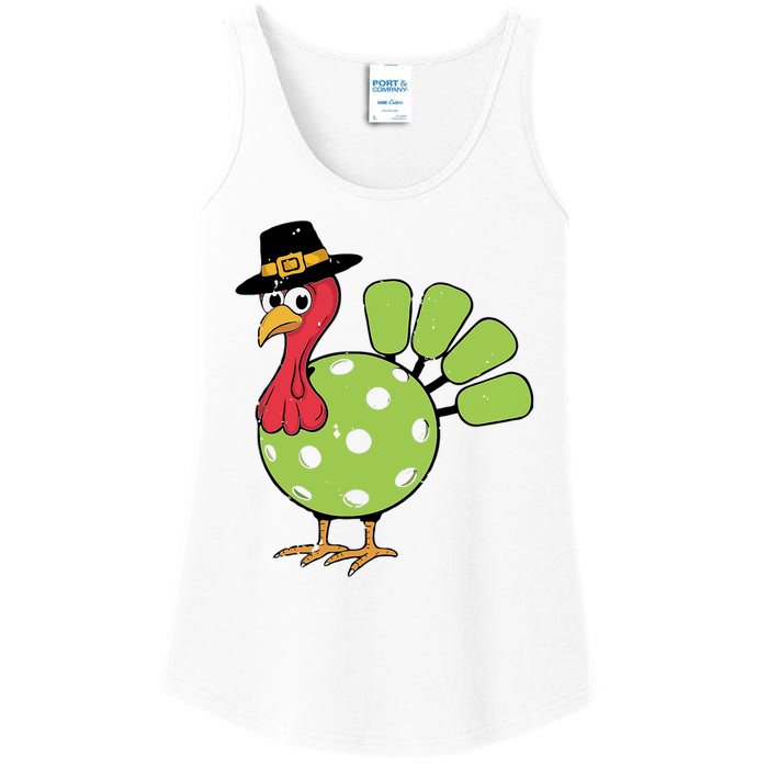 Thanksgiving Turkey Pickleball Pickle Ball Ladies Essential Tank