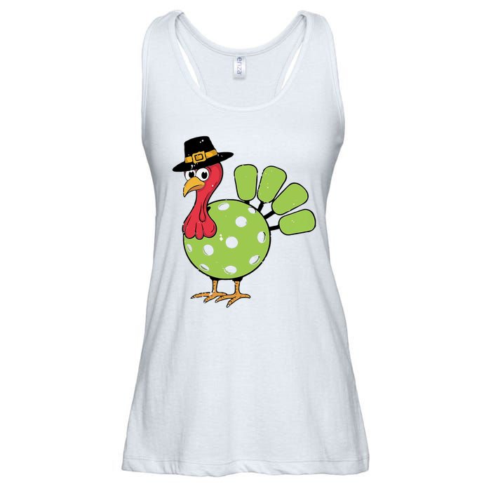 Thanksgiving Turkey Pickleball Pickle Ball Ladies Essential Flowy Tank