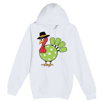 Thanksgiving Turkey Pickleball Pickle Ball Premium Pullover Hoodie