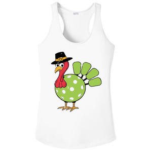 Thanksgiving Turkey Pickleball Pickle Ball Ladies PosiCharge Competitor Racerback Tank