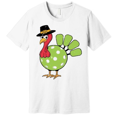 Thanksgiving Turkey Pickleball Pickle Ball Premium T-Shirt