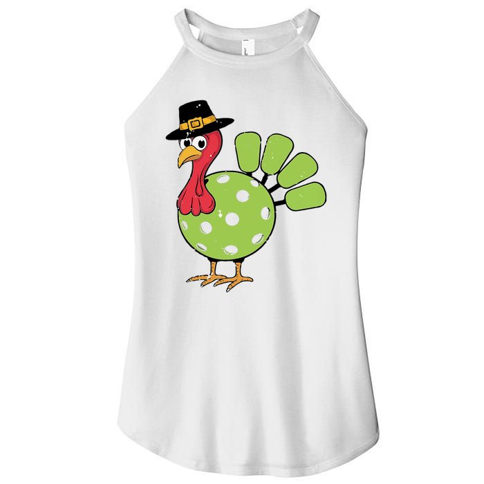 Thanksgiving Turkey Pickleball Pickle Ball Women's Perfect Tri Rocker Tank