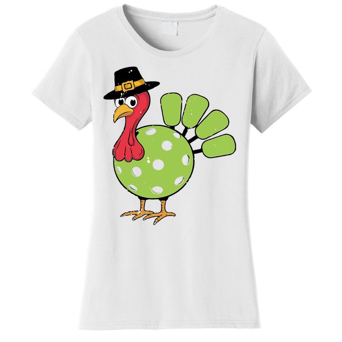 Thanksgiving Turkey Pickleball Pickle Ball Women's T-Shirt