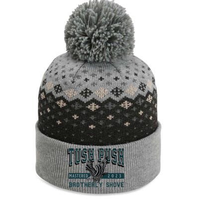 The Tush Push Eagles Brotherly Shove The Baniff Cuffed Pom Beanie